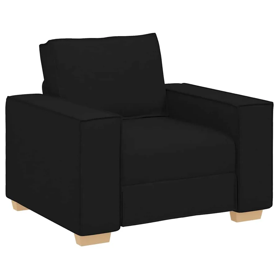 Canapé Fauteuil Noir 100x78x84 cm Tissu - 2