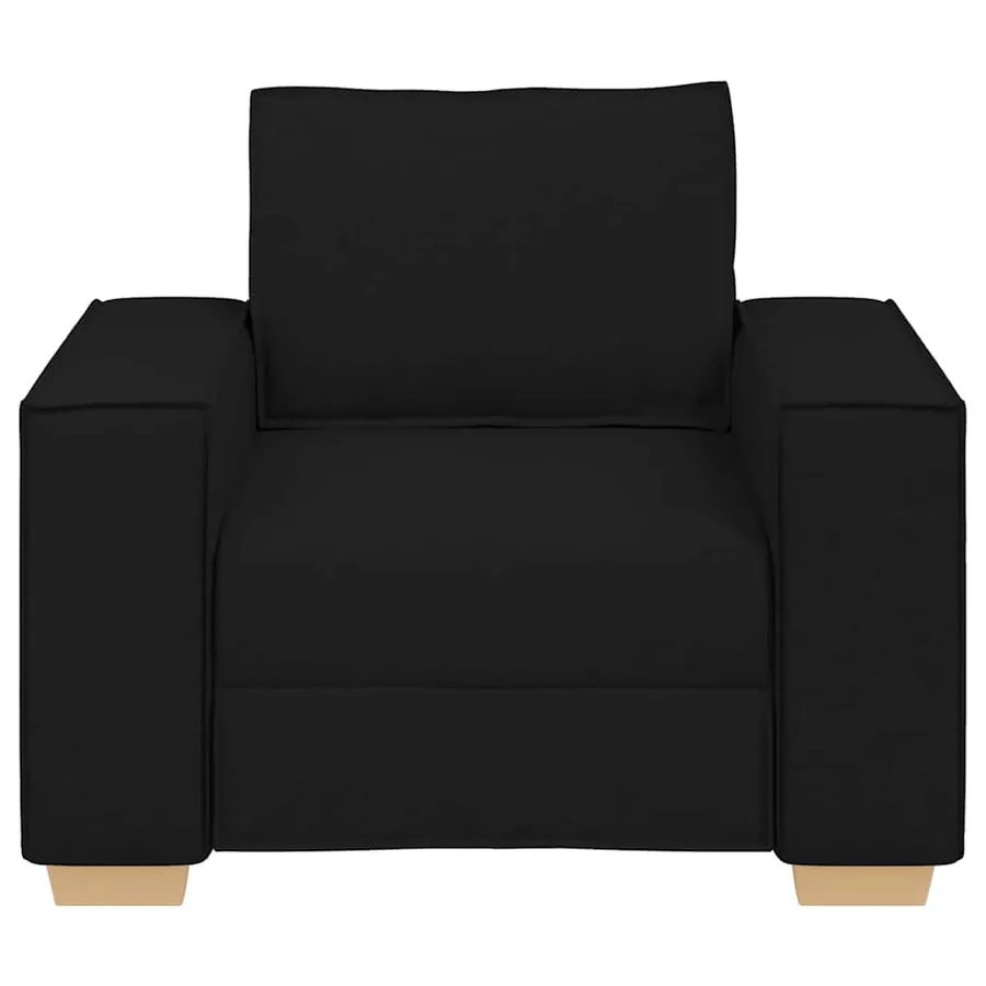 Canapé Fauteuil Noir 100x78x84 cm Tissu - 4