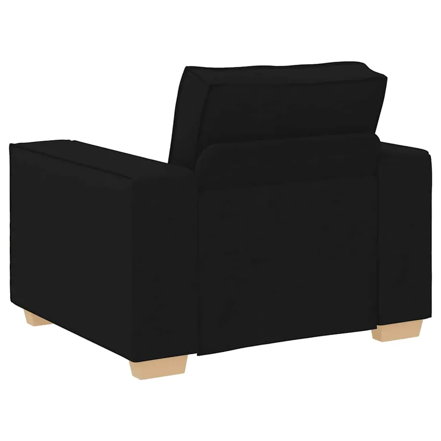 Canapé Fauteuil Noir 100x78x84 cm Tissu - 5