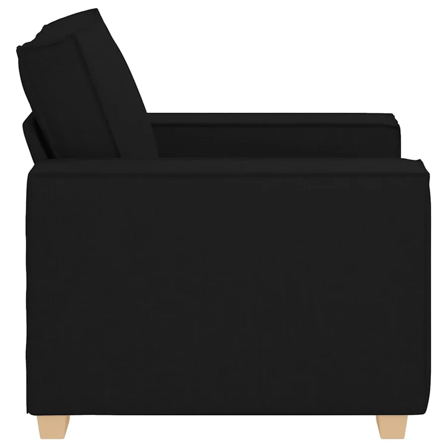 Canapé Fauteuil Noir 100x78x84 cm Tissu - 6