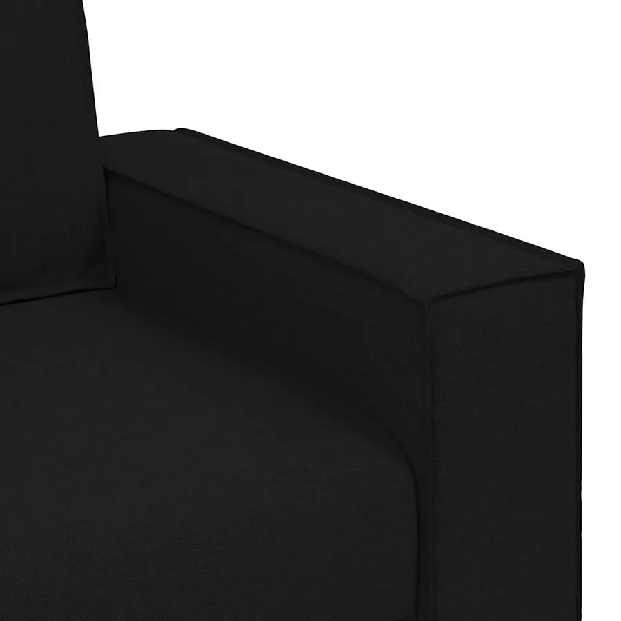 Canapé Fauteuil Noir 100x78x84 cm Tissu - 7
