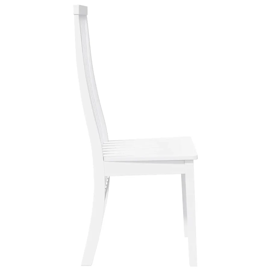 Chaises à manger 2 pcs blanc bois massif caoutchouc - 6