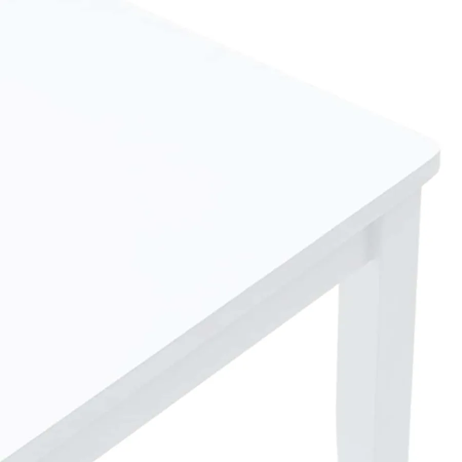 Chaises à manger 2 pcs blanc bois massif caoutchouc - 8