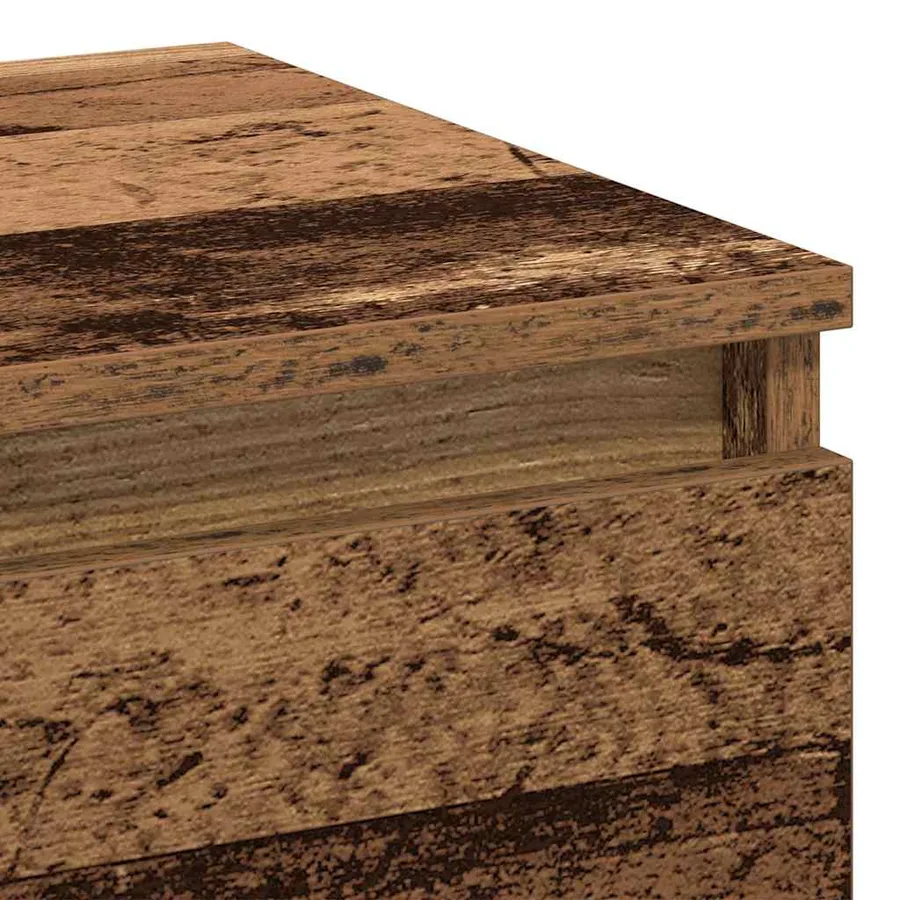 Cabinet de chevet avec tiroir 2 pcs Bois ancien 40 x 35 x 50 cm - 9