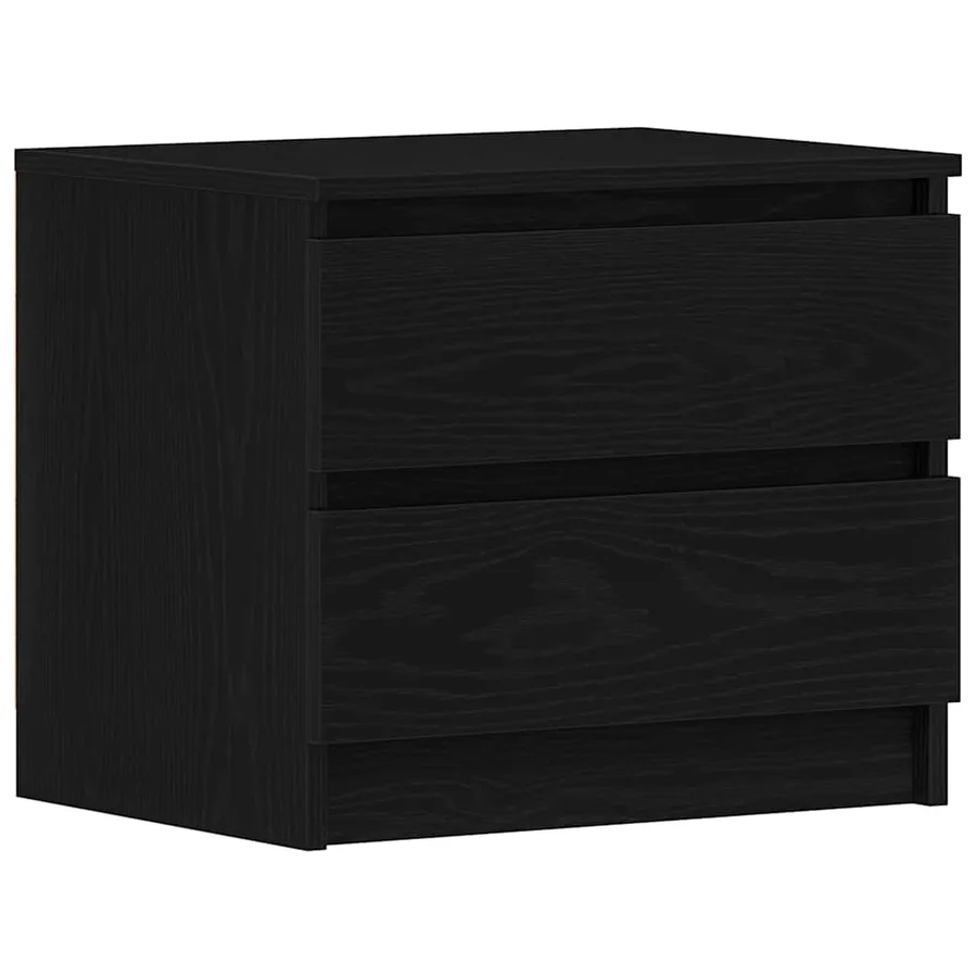 Cabinet de chevet avec tiroir Chêne noir 50 x 40 x 43,5 cm - 2
