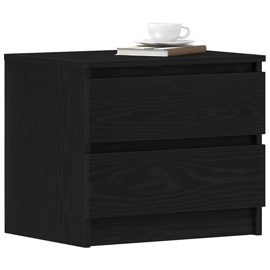 Cabinet de chevet avec tiroir Chêne noir 50 x 40 x 43,5 cm - 3