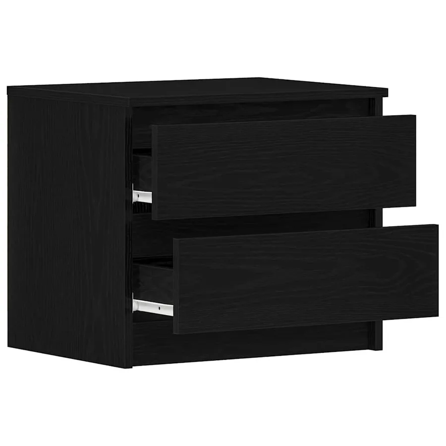 Cabinet de chevet avec tiroir Chêne noir 50 x 40 x 43,5 cm - 5