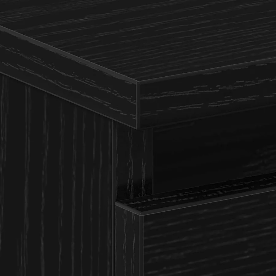 Cabinet de chevet avec tiroir Chêne noir 50 x 40 x 43,5 cm - 9