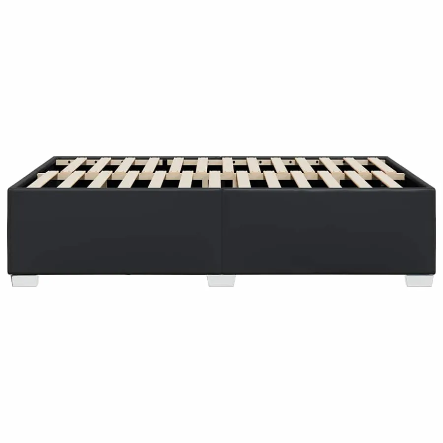 Cadre de lit sans matelas noir 137 x 190 cm similicuir - 5