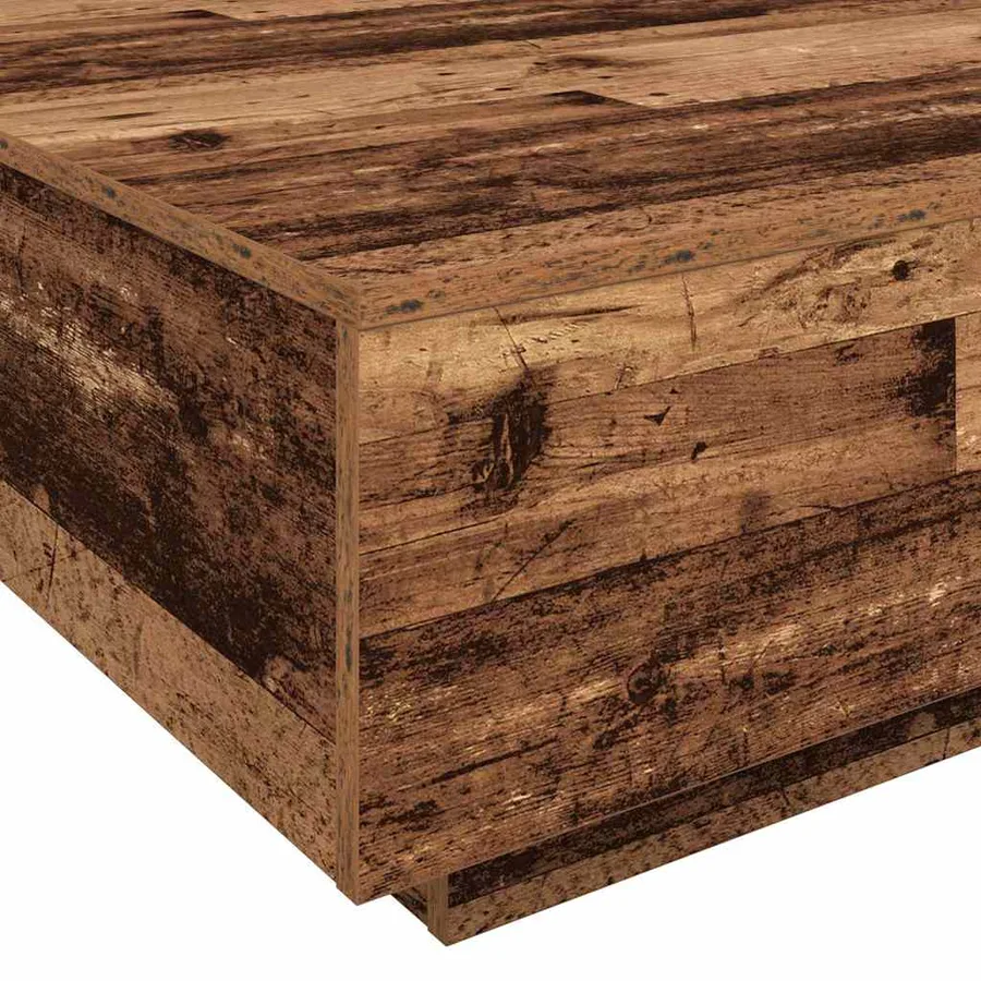 Table basse Ancien Bois et Bleu 80 x 80 x 31 cm - 9