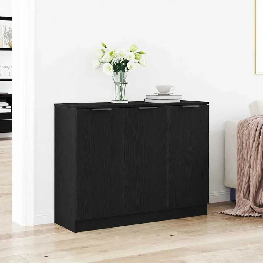 Buffet Chêne noir 90,5 x 30 x 70 cm Bois d'ingénierie
