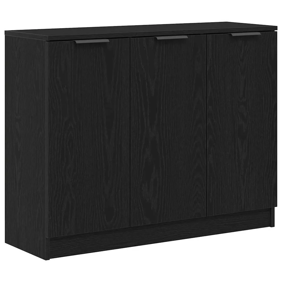Buffet Chêne noir 90,5 x 30 x 70 cm Bois d'ingénierie - 2