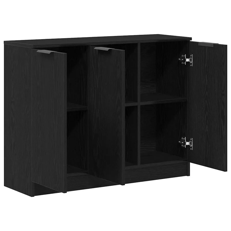 Buffet Chêne noir 90,5 x 30 x 70 cm Bois d'ingénierie - 5