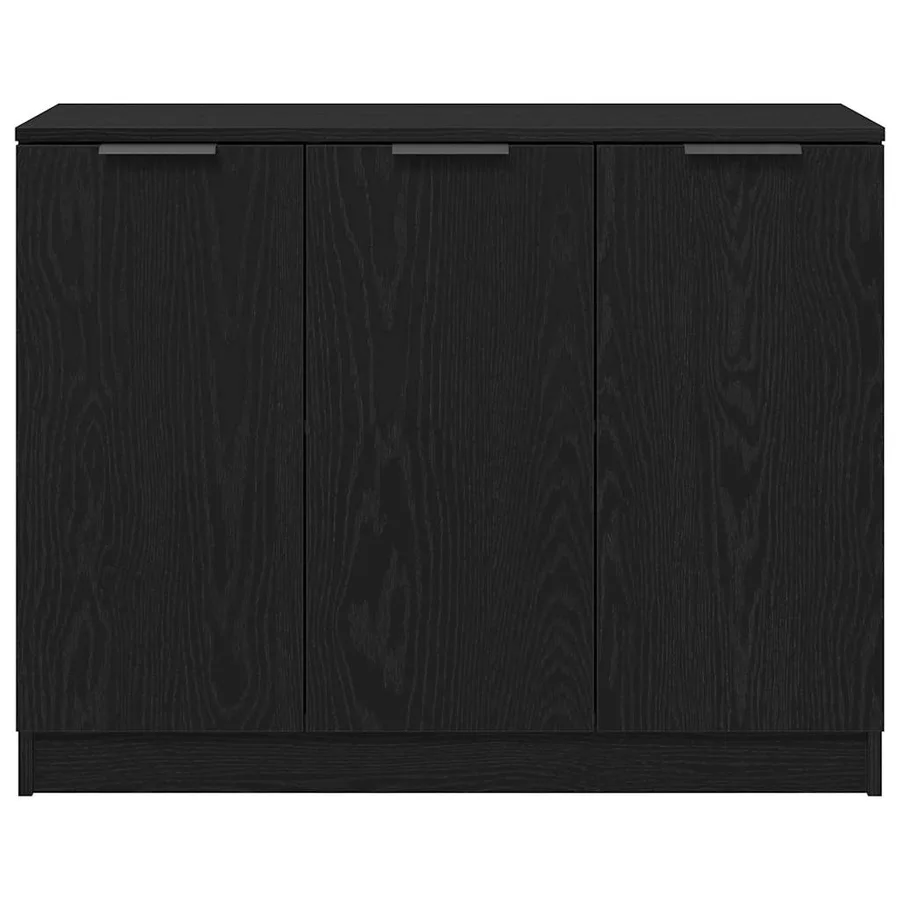 Buffet Chêne noir 90,5 x 30 x 70 cm Bois d'ingénierie - 6