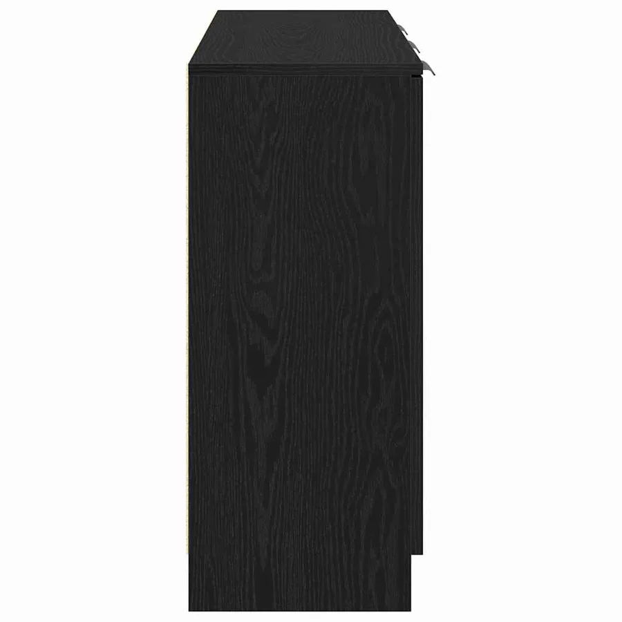 Buffet Chêne noir 90,5 x 30 x 70 cm Bois d'ingénierie - 7