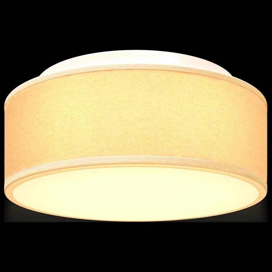 Lampe de plafond Blanc 30 x 30 x 13,5 cm tissu - 11