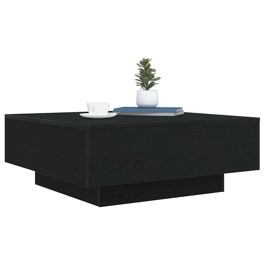 Table basse Chêne noir 80 x 80 x 31 cm Bois d'ingénierie - 3
