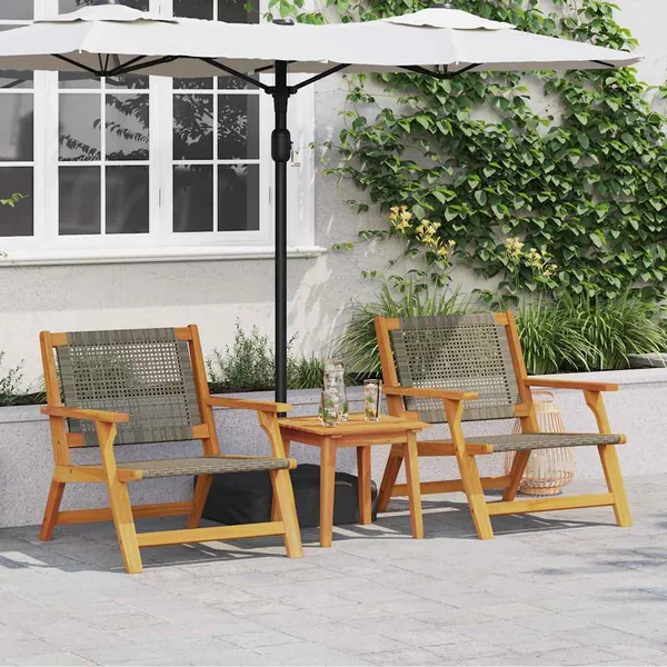 Mobilier de jardin 2 pcs Gris 67 x 78 x 73 cm