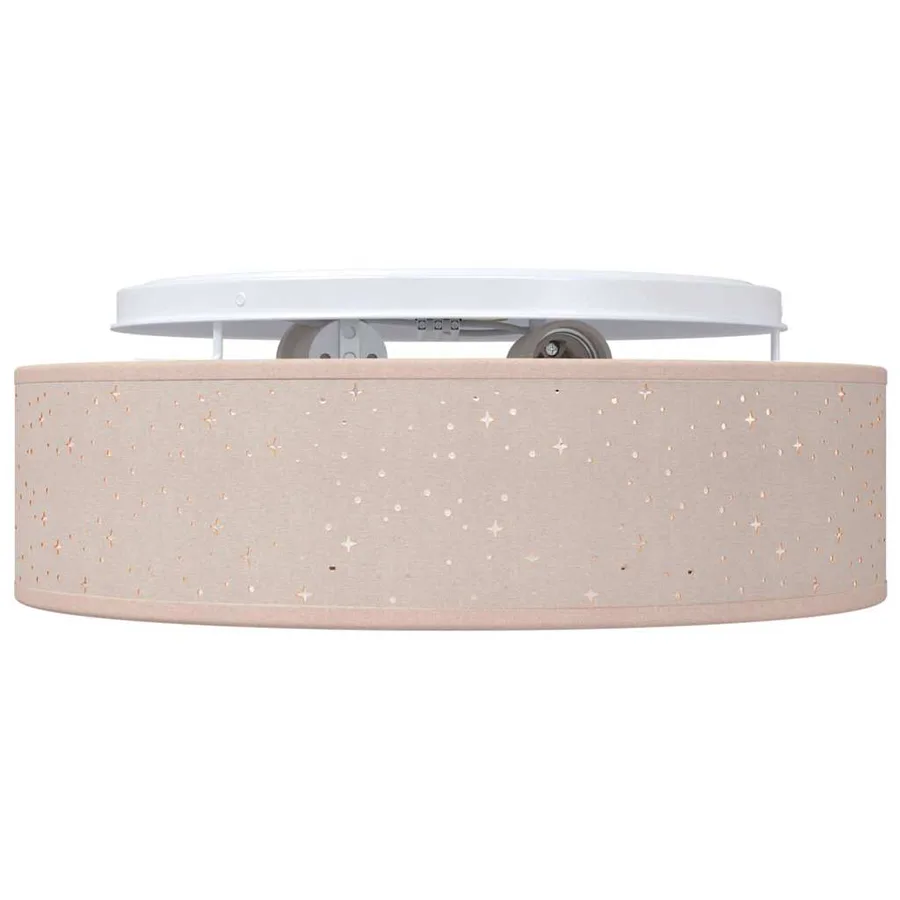 Lampe de plafond Taupe 38 x 38 x 13,5 cm tissu - 5