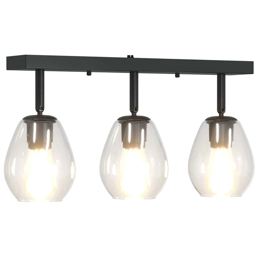 Spot de plafond Noir 54 x 13 x 26 cm Verre et métal - 11