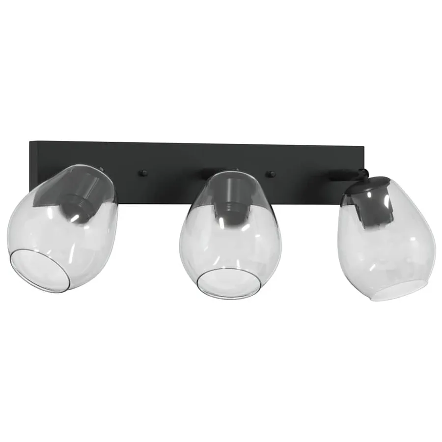 Spot de plafond Noir 54 x 13 x 26 cm Verre et métal - 5