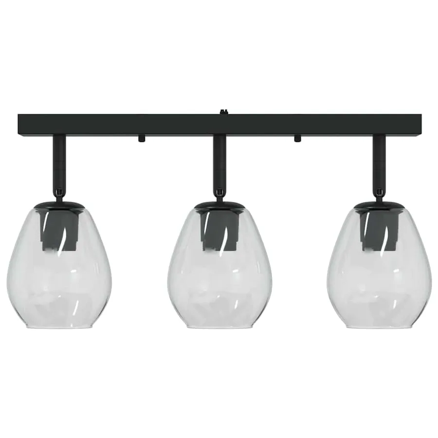 Spot de plafond Noir 54 x 13 x 26 cm Verre et métal - 6