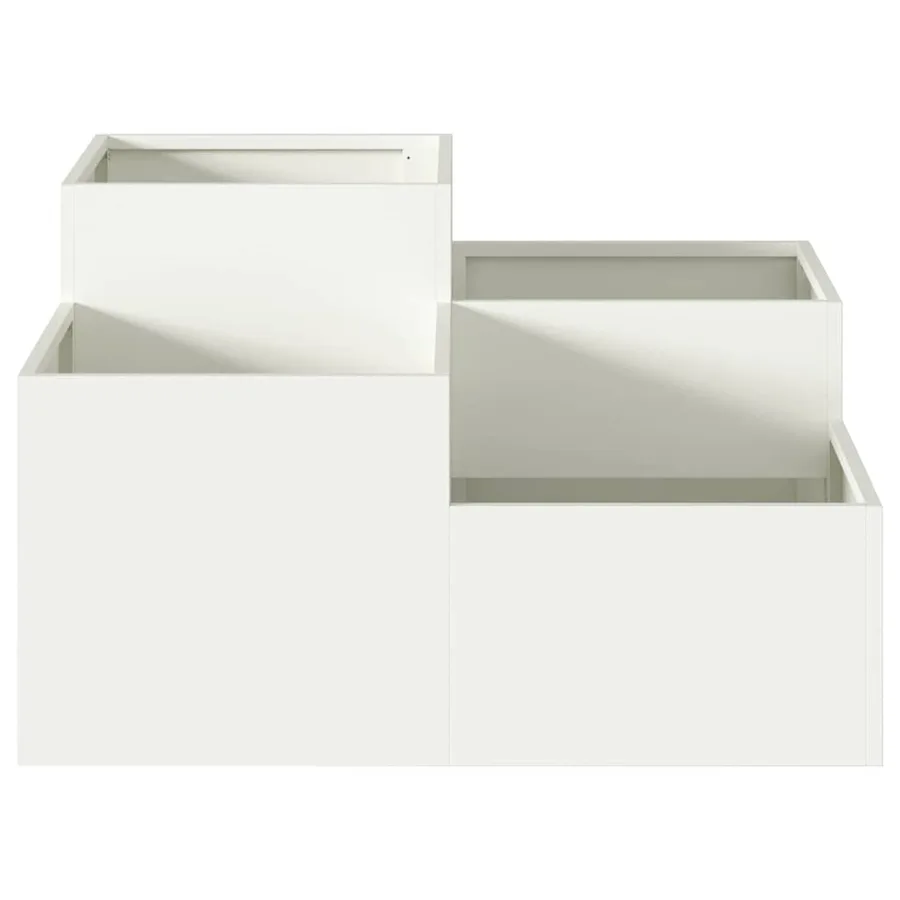 Cache-pot de jardin Blanc 80 x 80 x 48 cm Acier - 7