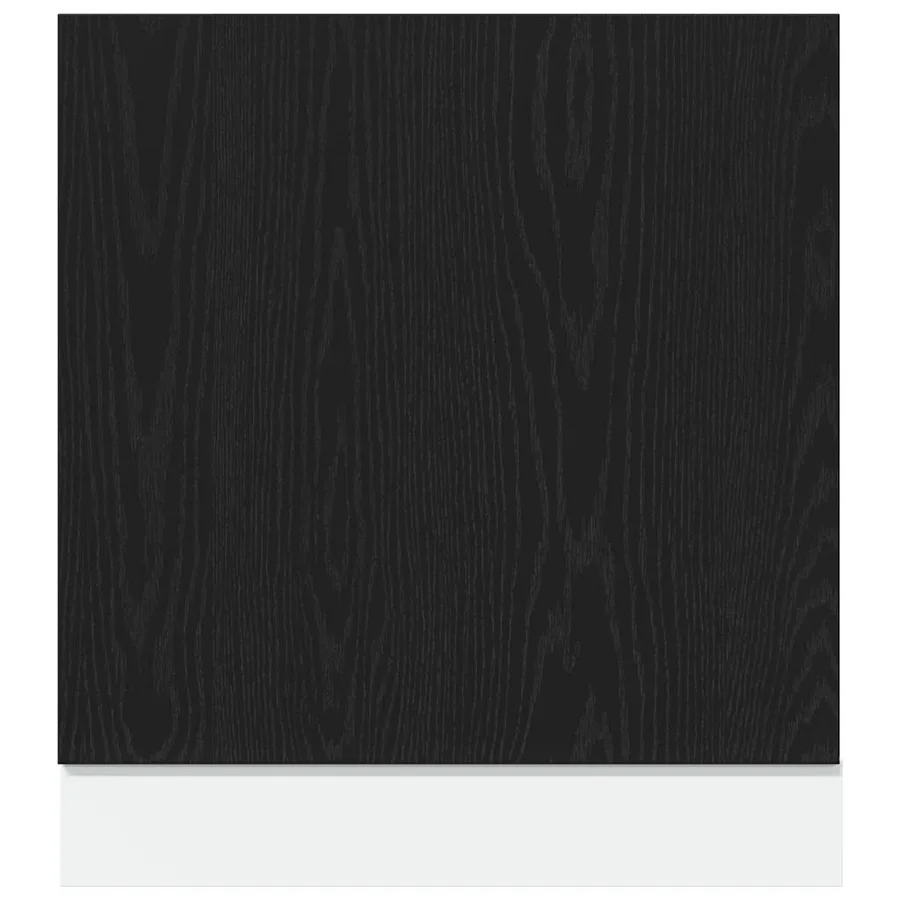 Panneau de lave-vaisselle Lyon en chêne noir 60 x 1,5 x 67 cm bois d'ingénierie - 4