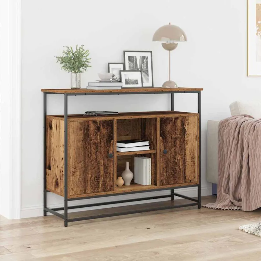 Buffet Bois ancien 100 x 35 x 80 cm Bois d'ingénierie
