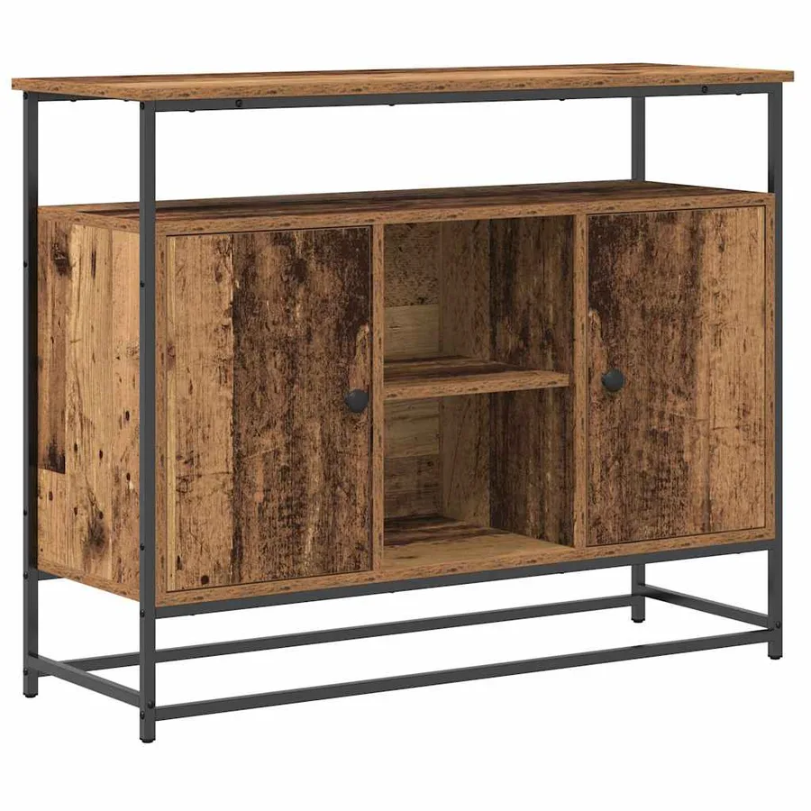 Buffet Bois ancien 100 x 35 x 80 cm Bois d'ingénierie - 2