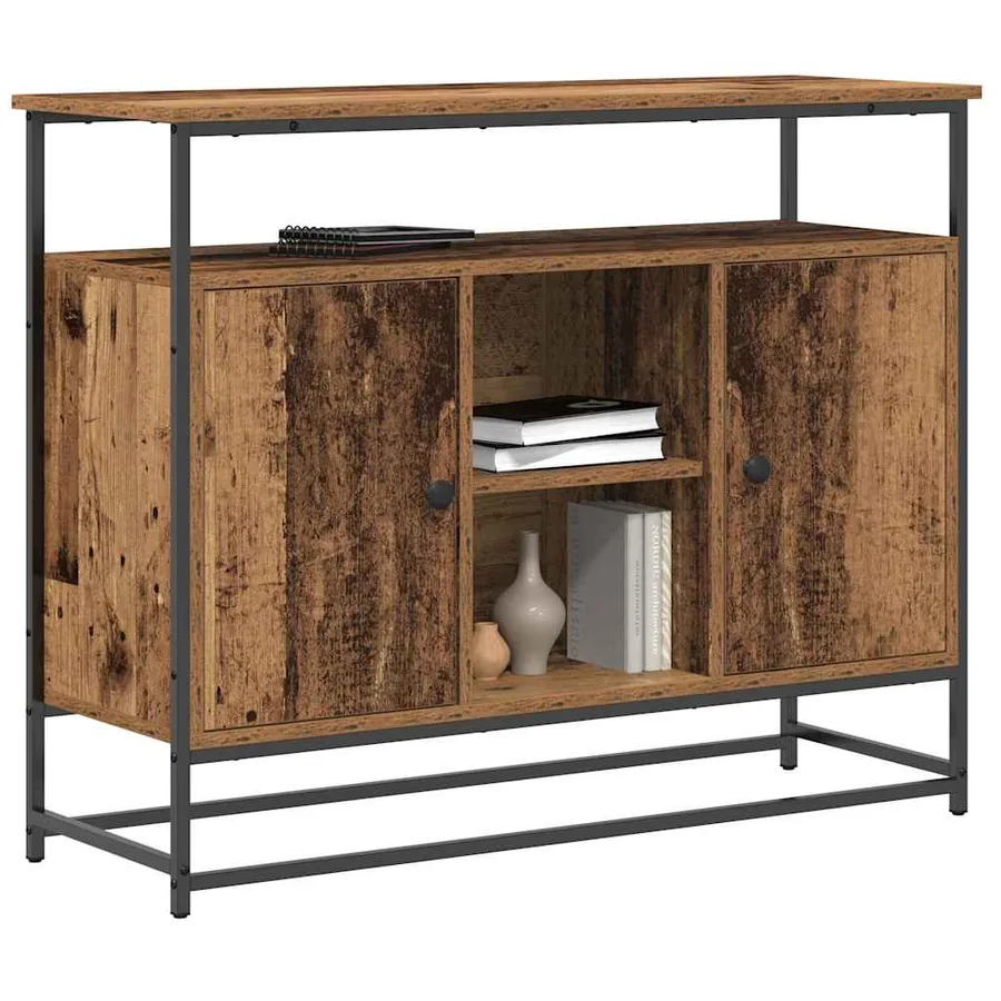 Buffet Bois ancien 100 x 35 x 80 cm Bois d'ingénierie - 3