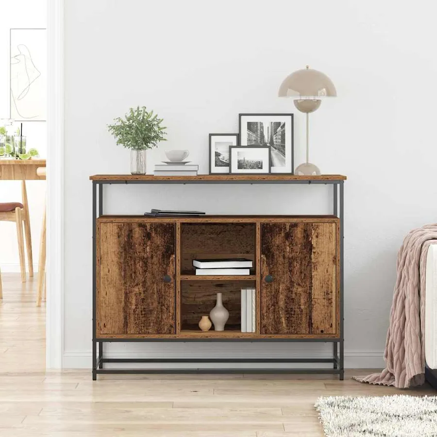 Buffet Bois ancien 100 x 35 x 80 cm Bois d'ingénierie - 4