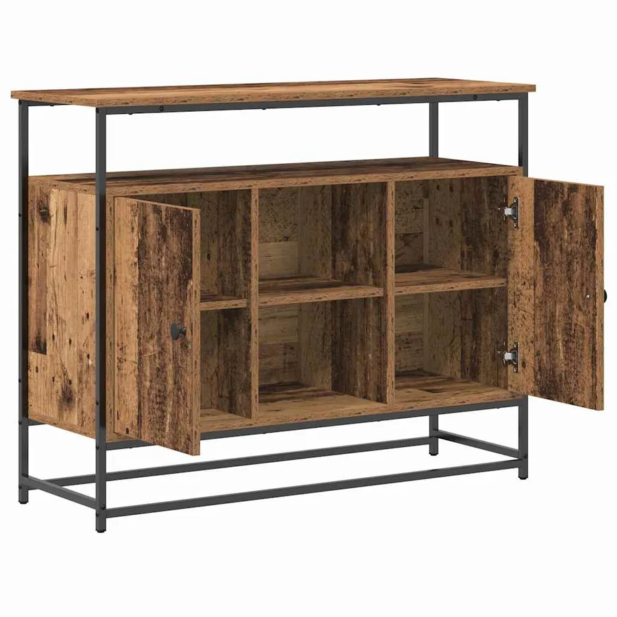 Buffet Bois ancien 100 x 35 x 80 cm Bois d'ingénierie - 5