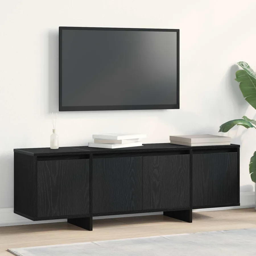 Meuble TV Chêne noir 120 x 30 x 40,5 cm Bois d'ingénierie - 4