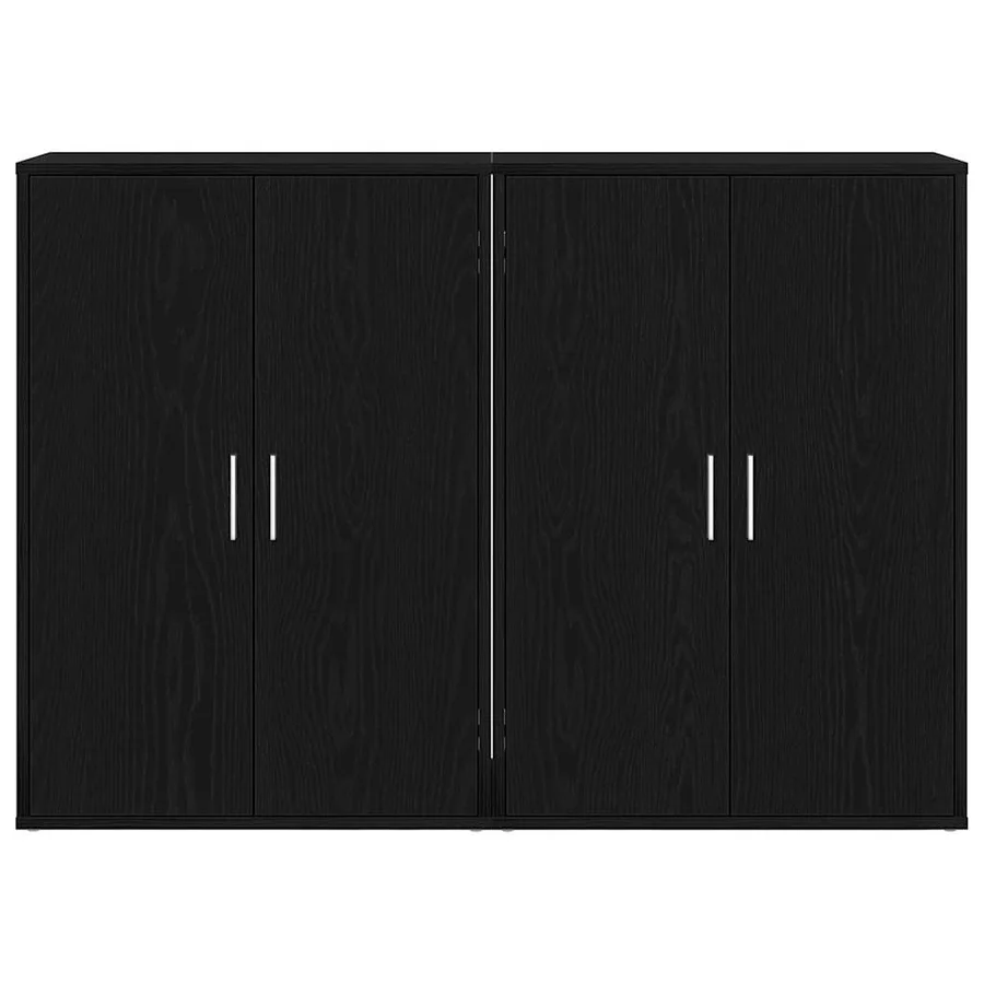 Buffet 2 pcs Chêne noir 60 x 31 x 84 cm Bois d'ingénierie - 6