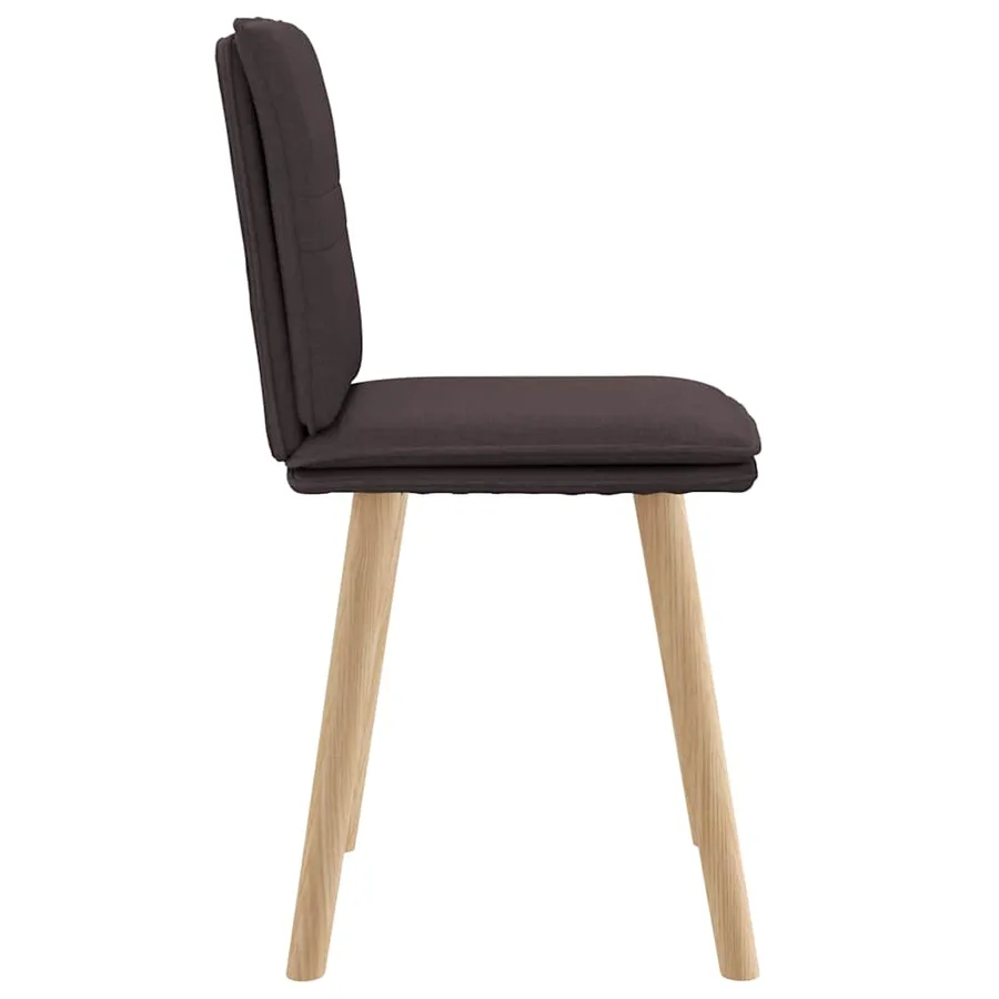 Chaises à manger lot de 2 marron foncé tissu - 5