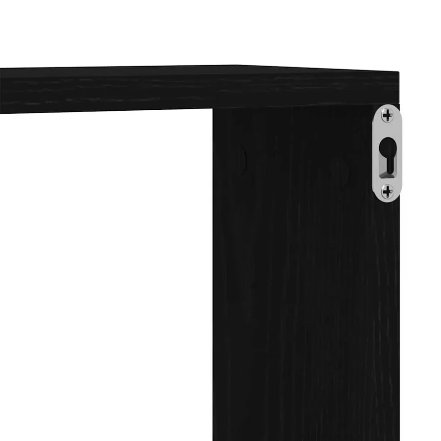Étagères Murales avec étagère 2 pcs Chêne noir 60 x 15 x 23 cm - 11