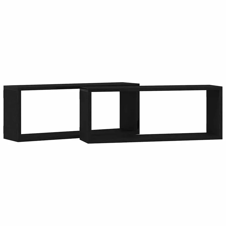 Étagères Murales avec étagère 2 pcs Chêne noir 60 x 15 x 23 cm - 6