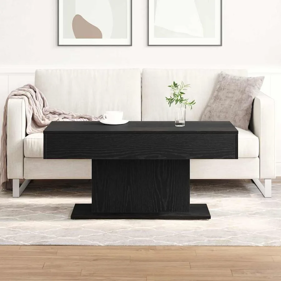 Table basse Chêne noir 96 x 50 x 45 cm Bois d'ingénierie - 4