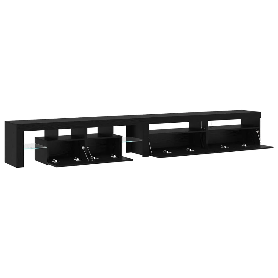 Meuble TV 3 pcs Chêne noir 290 x 36,5 x 40 cm Bois d'ingénierie - 6