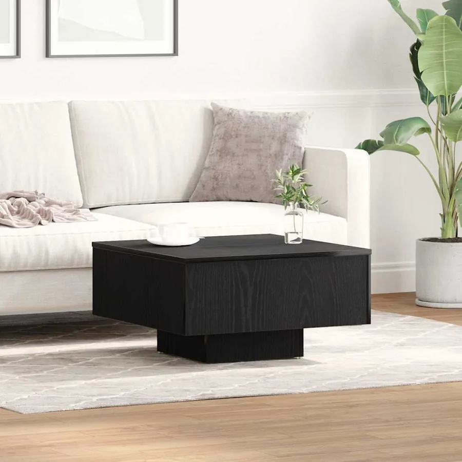 Table basse Chêne noir 60 x 60 x 31,5 cm Bois d'ingénierie