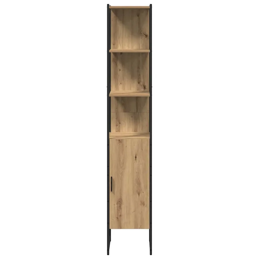Armoire de salle de bain chêne artisanal 33 x 33 x 185,5 cm - 6