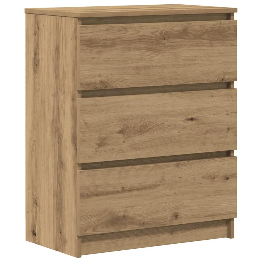 Buffet en chêne massif 60 x 35 x 76 cm bois d'ingénierie - 2