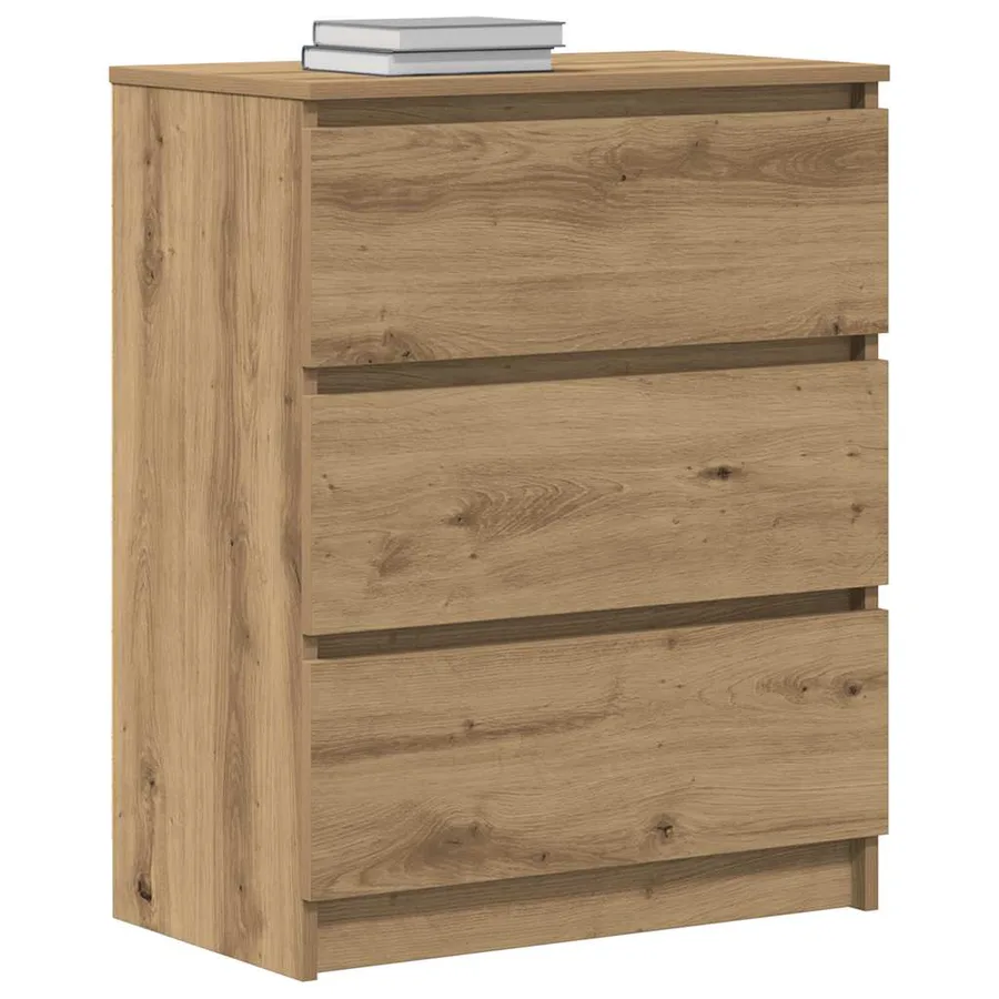 Buffet en chêne massif 60 x 35 x 76 cm bois d'ingénierie - 4