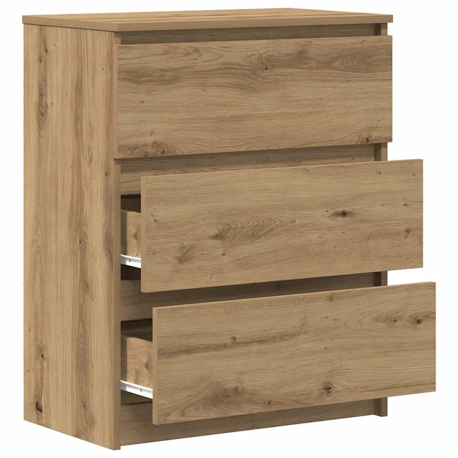 Buffet en chêne massif 60 x 35 x 76 cm bois d'ingénierie - 5