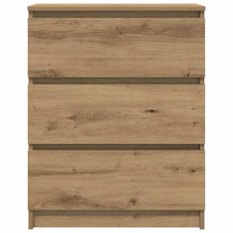 Buffet en chêne massif 60 x 35 x 76 cm bois d'ingénierie - 6