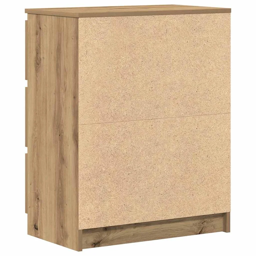 Buffet en chêne massif 60 x 35 x 76 cm bois d'ingénierie - 8