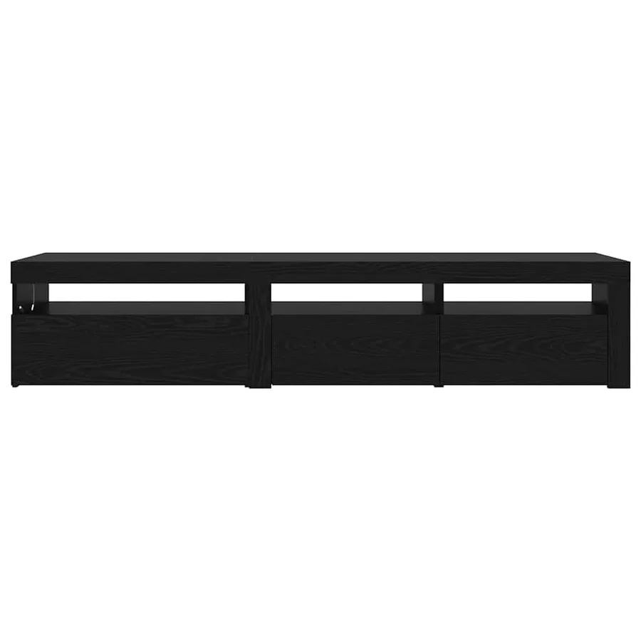 Meuble TV 2 pcs Chêne noir 195 x 35 x 40 cm Bois d'ingénierie - 10
