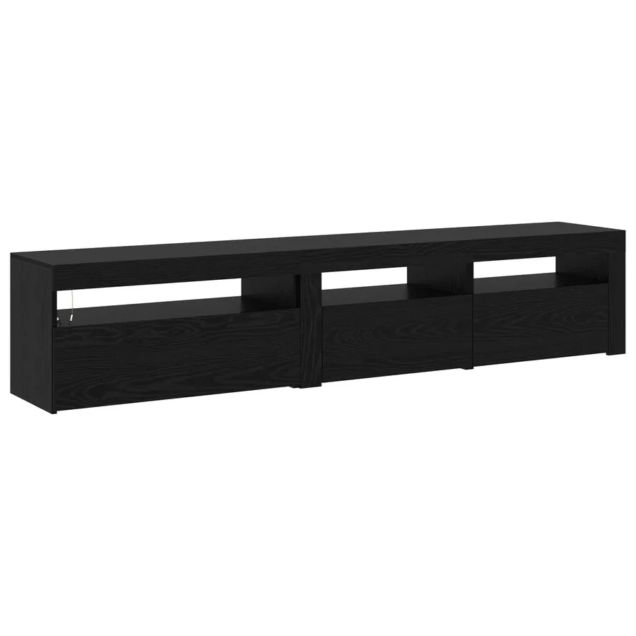 Meuble TV 2 pcs Chêne noir 195 x 35 x 40 cm Bois d'ingénierie - 9