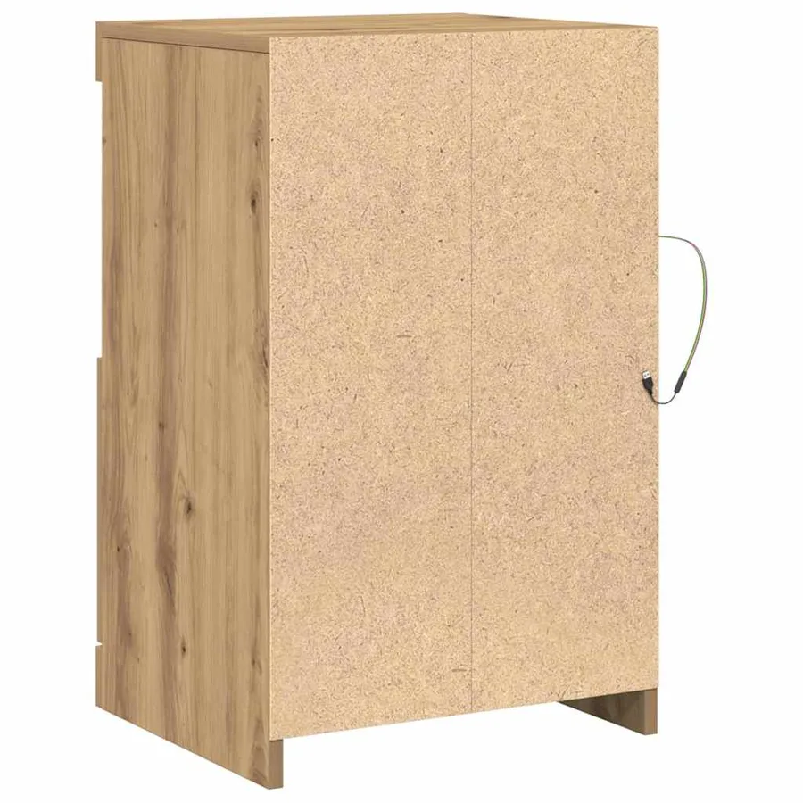 Buffet LED 2 pc 41 x 37 x 67 cm Bois d'ingénierie - 9
